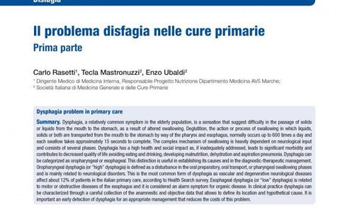 Il problema disfagia nelle cure primarie