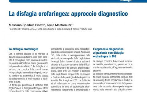La disfagia orofaringea: approccio diagnostico