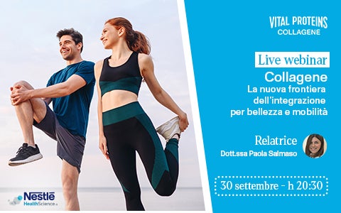 WEBINAR GRATUITO PER FARMACISTI: IL COLLAGENE COME NUOVA FRONTIERA DELL’INTEGRAZIONE PER BELLEZZA E MOBILITÀ